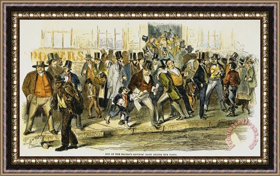 Others Bank Panic: 1857 Framed Painting