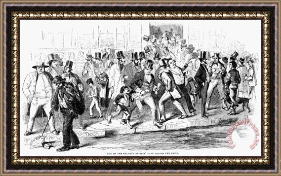 Others Bank Panic Of 1857 Framed Painting