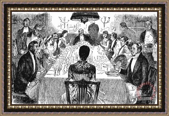 Others BANQUET, 19th CENTURY Framed Print