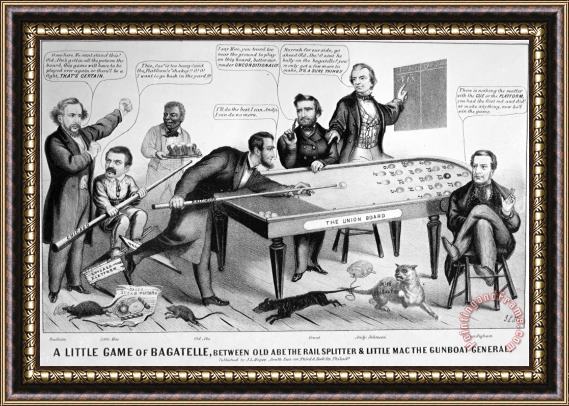 Others Cartoon: Election Of 1864 Framed Print