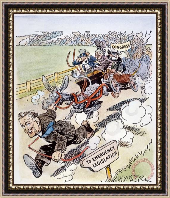 Others Cartoon: New Deal, 1933 Framed Print