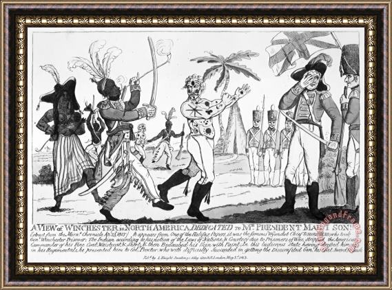 Others Cartoon: War Of 1812 Framed Painting