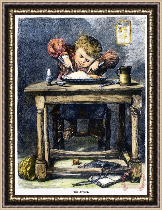 Others Child Eating, 1875 Framed Painting