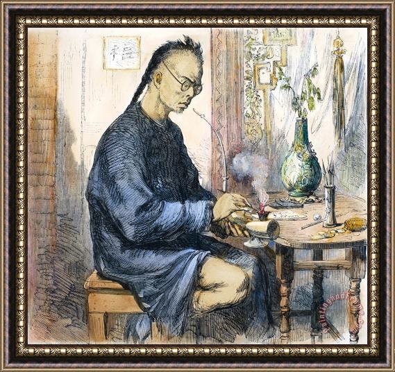 Others China: Opium, 1859 Framed Painting