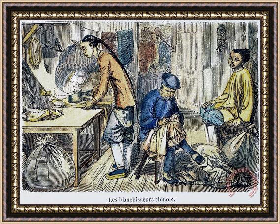 Others Chinese Immigrants, 1855 Framed Painting