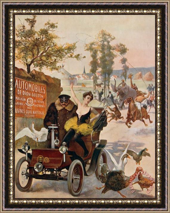 Others Circus Star Kidnapped Wilhio S Poster For De Dion Bouton Cars Framed Print