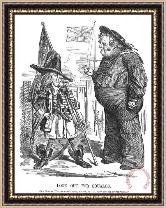 Others Civil War: Cartoon, 1861 Framed Painting