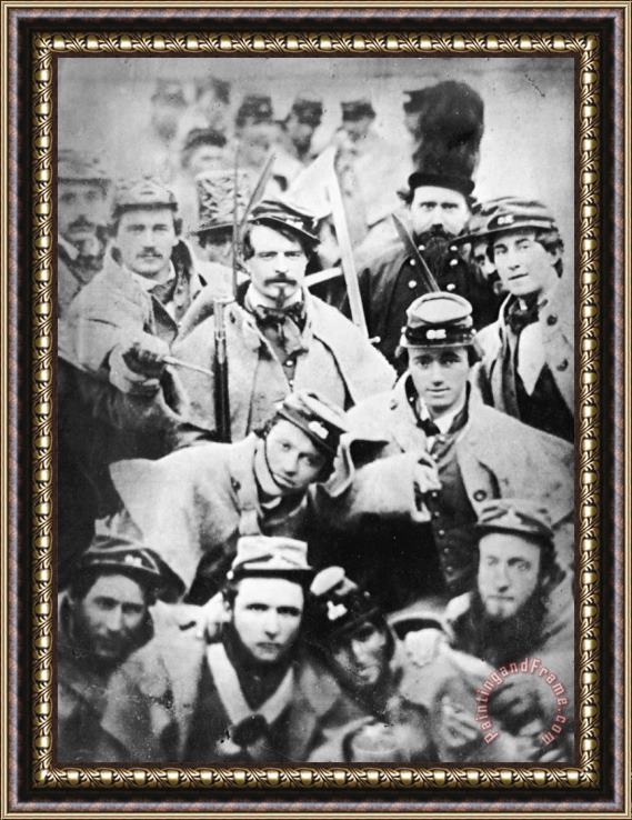 Others Civil War Volunteers 1861 Framed Painting