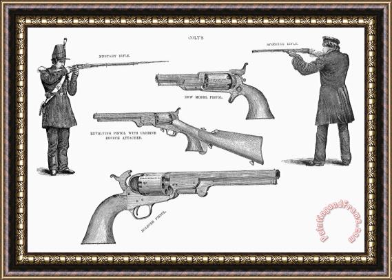 Others Colt Weapons, 1867 Framed Painting