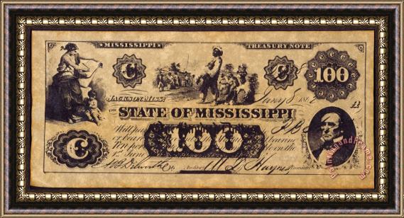 Others Confederate Banknote Framed Print