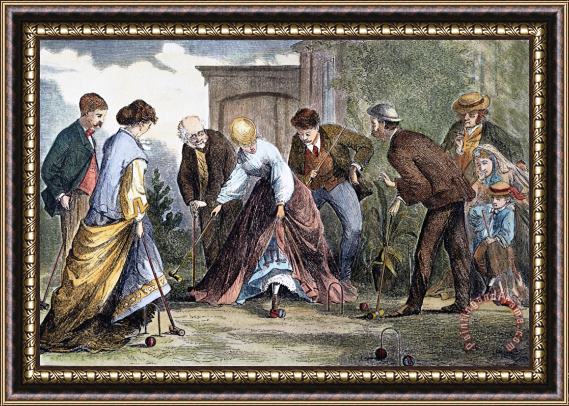 Others Croquet, 1866 Framed Print