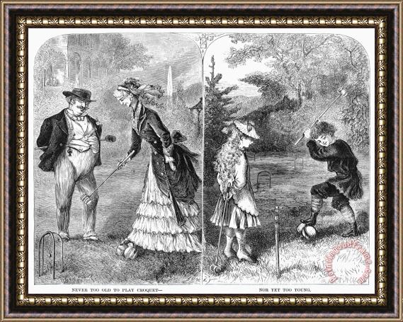 Others Croquet, 1873 Framed Painting