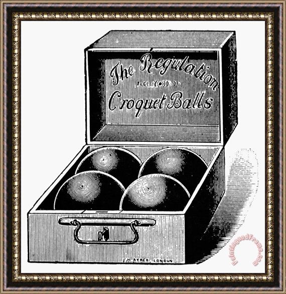 Others CROQUET, c1900 Framed Print