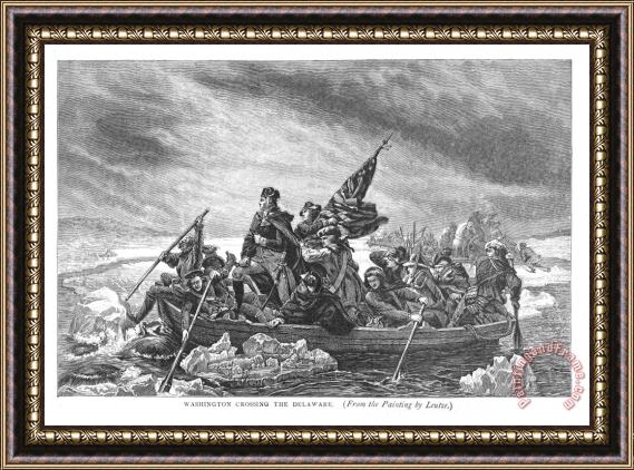 Others Crossing The Delaware Framed Painting