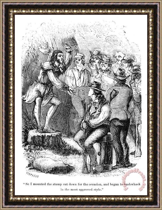 Others Davy Crockett (1786-1836) Framed Painting
