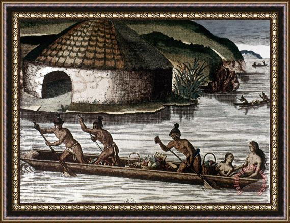 Others De Bry: Florida Native Americans Framed Painting