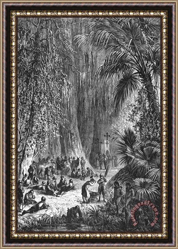 Others De Soto In Florida, 1539 Framed Painting
