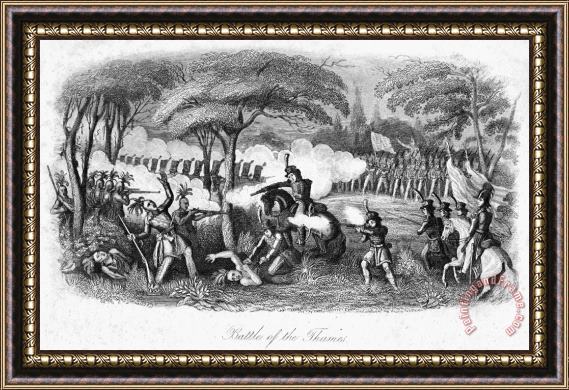 Others Death Of Tecumseh, 1813 Framed Painting