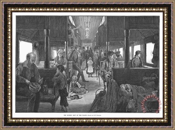 Others Emigrant Coach Car, 1886 Framed Painting