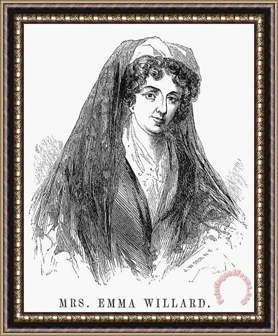 Others Emma Willard (1787-1870) Framed Painting