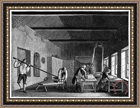 Others England: Textile Mill Framed Painting
