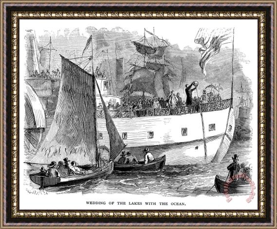 Others Erie Canal Opening, 1825 Framed Painting