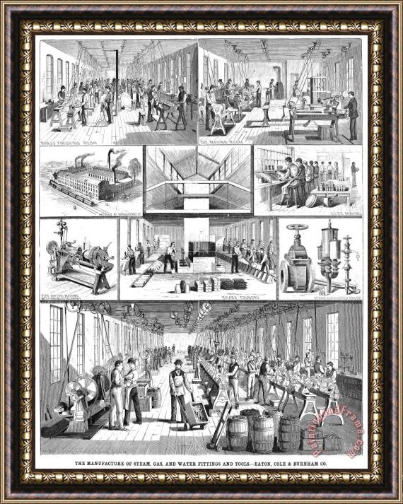 Others Factory Interior, 1880 Framed Print
