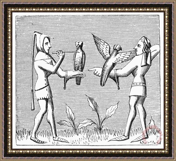 Others FALCONRY, 14th CENTURY Framed Print
