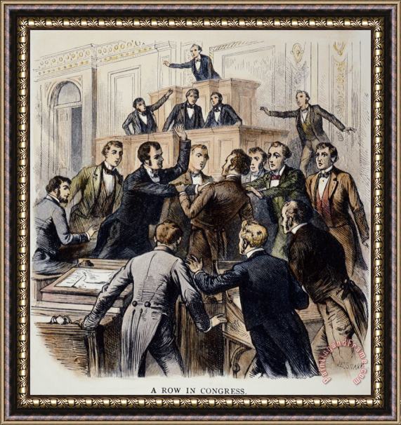 Others Fight In Congress, 1851 Framed Print