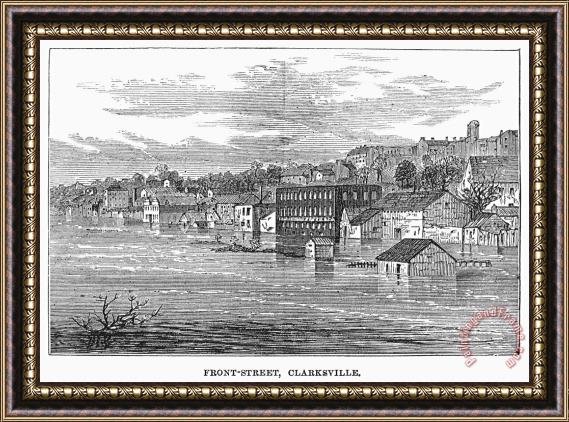 Others Flood: Clarksville, 1874 Framed Painting