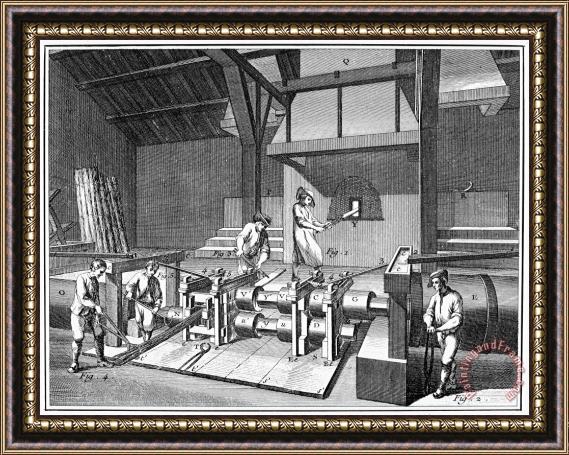 Others FRANCE: IRON MILL, c1750 Framed Print