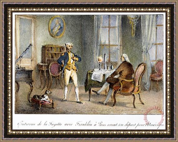 Others Franklin & Lafayette, 1777 Framed Print