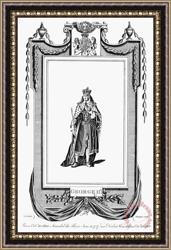 Others George II (1683-1760) Framed Painting