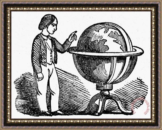 Others Globe, 19th Century Framed Painting