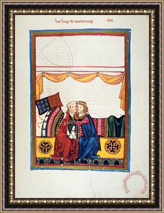Others HEIDELBERG LIEDER, 14th C Framed Painting