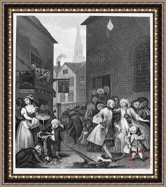 Others Hogarth: Four Times Of Day Framed Print