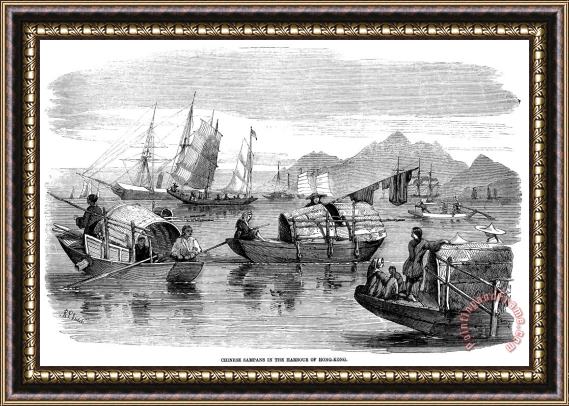 Others Hong Kong: Harbor, 1857 Framed Print