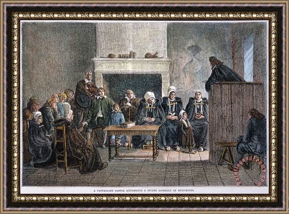 Others Huguenot Assembly, 1685 Framed Print