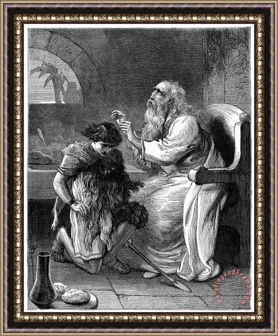 Others Isaac Blesses Jacob Framed Print