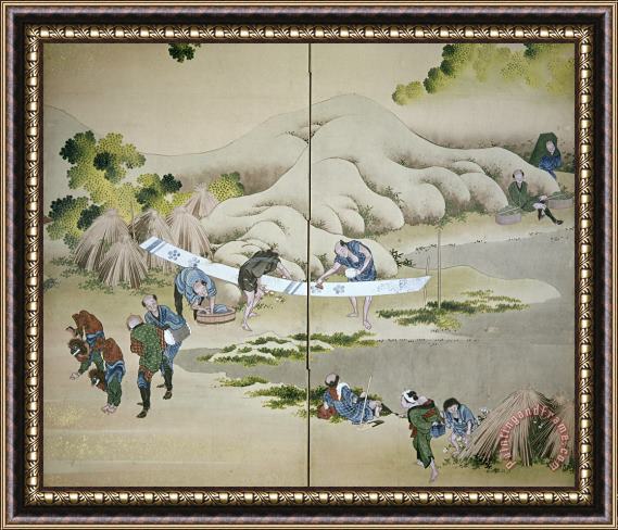 Others Japan: Cotton Processing Framed Print