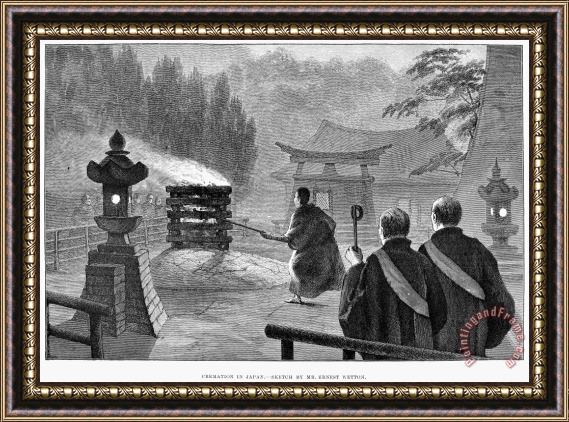 Others Japan: Cremation, 1890 Framed Painting