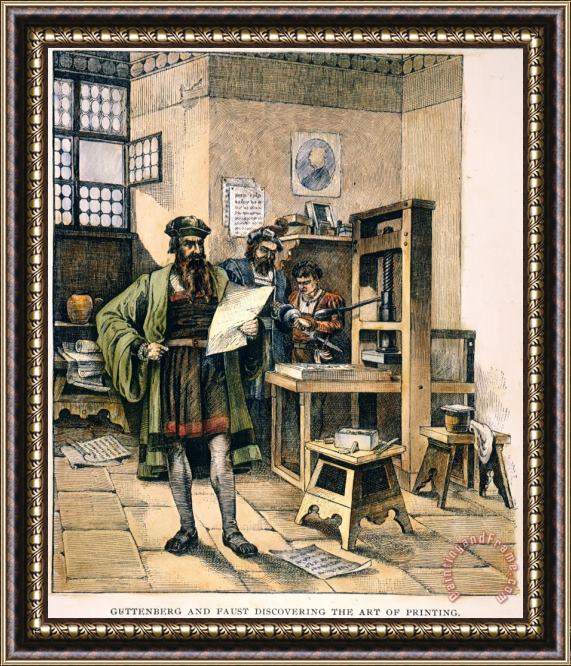 Others Johann Gutenberg Framed Painting
