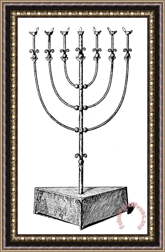 Others Judaism: Menorah Framed Print
