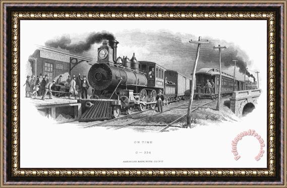 Others LOCOMOTIVE, c1870 Framed Painting