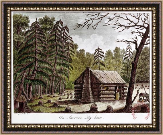 Others Log Cabin, 1826 Framed Painting