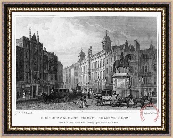 Others London: Charing Cross, 1830 Framed Painting