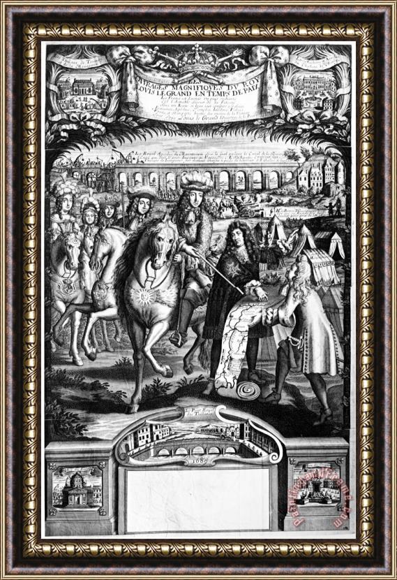 Others Louis Xiv (1638-1715) Framed Painting