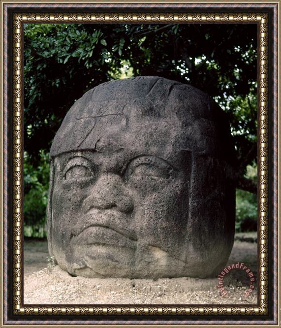 Others Mexico: Olmec Head Framed Painting