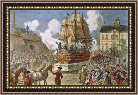 Others New York: Parade, 1788 Framed Painting