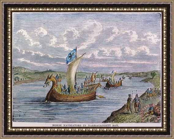 Others Norse Ships, 1000 A.d Framed Print